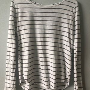 Black and white striped long sleeve shirt